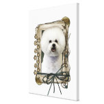 Fathers Day - Stone Paws - Bichon Frise Gallery Wrap Canvas