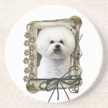 Fathers Day - Stone Paws - Bichon Frise Coaster