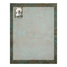 Fathers Day - Stone Paws - Bichon Frise Personalized Letterhead