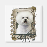 Fathers Day - Stone Paws - Bichon Frise Magnet