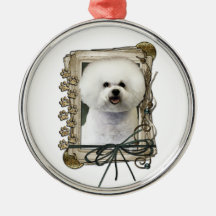 Fathers Day - Stone Paws - Bichon Frise Christmas Tree Ornament