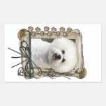 Fathers Day - Stone Paws - Bichon Frise Sticker