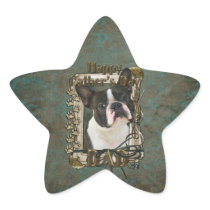 Fathers Day - Stone Paws - Boston Terrier