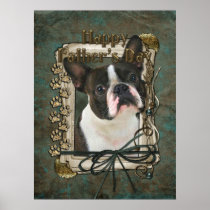 Fathers Day - Stone Paws - Boston Terrier