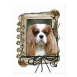 Fathers Day - Stone Paws - Cavalier - Blenheim Post Card