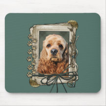 Fathers Day - Stone Paws - Cocker Spaniel Mouse Pad