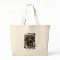 Fathers Day - Stone Paws - Dachshund - Winston Canvas Bag
