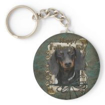 Fathers Day - Stone Paws - Dachshund - Winston Key Chain