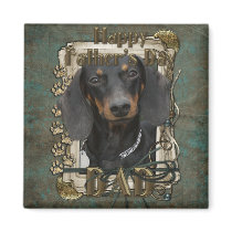 Fathers Day - Stone Paws - Dachshund - Winston Fridge Magnets