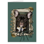 Fathers Day - Stone Paws - French Bulldog - Teal Card