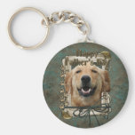 Fathers Day - Stone Paws - Golden Retriever Key Chains