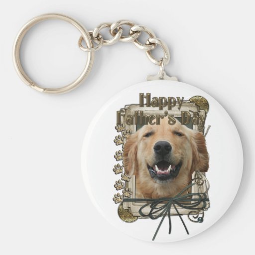 Fathers Day - Stone Paws - Golden Retriever Mickey Keychains