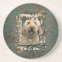 Fathers Day - Stone Paws - GoldenDoodle Coaster