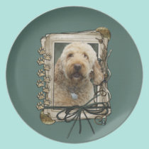 Fathers Day - Stone Paws - GoldenDoodle plates