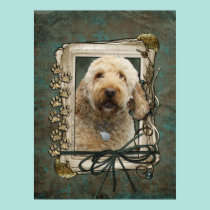 Fathers Day - Stone Paws - GoldenDoodle posters