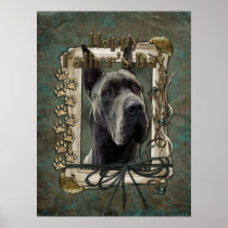 Fathers Day - Stone Paws - Great Dane - Grey