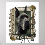 Fathers Day - Stone Paws - Great Dane - Grey Print