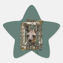 Fathers Day - Stone Paws - Kangaroo Star Sticker