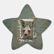 Fathers Day - Stone Paws - Kangaroo Star Stickers
