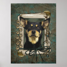 Fathers Day - Stone Paws - Kelpie - Jude Print