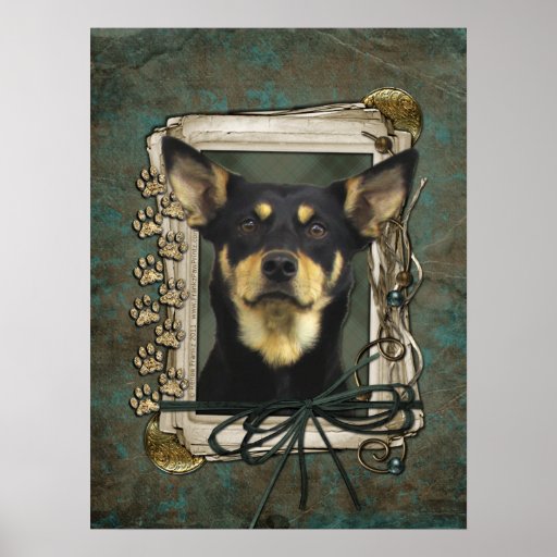Fathers Day - Stone Paws - Kelpie - Jude Print