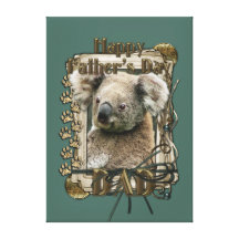 Fathers Day - Stone Paws - Koala Canvas Print