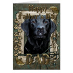 Fathers Day - Stone Paws - Labrador - Black - Gaug Cards