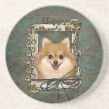 Fathers Day - Stone Paws - Pomeranian Coasters