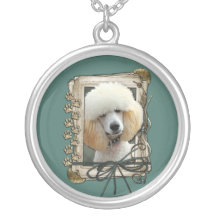 Fathers Day - Stone Paws - Poodle - Apricot Necklaces