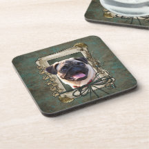 Fathers Day - Stone Paws - Pug Coasters
