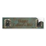 Fathers Day - Stone Paws - Pug - Ruffy Bumper Sticker