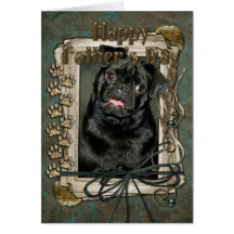Fathers Day - Stone Paws - Pug - Ruffy Cards