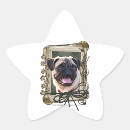 Fathers Day - Stone Paws - Pug Stickers