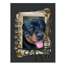Fathers Day - Stone Paws - Rottweiler - Harley Post Cards