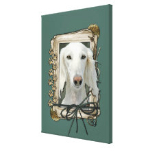 Fathers Day - Stone Paws - Saluki Gallery Wrap Canvas