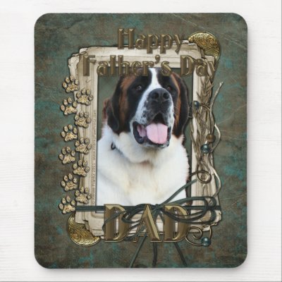 Fathers Day - Stone Paws - St Bernard - Mae - Dad by FrankzPawPrintz