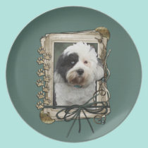 Fathers Day - Stone Paws - Tibetan Terrier plates