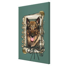 Fathers Day - Stone Paws - Vallhund Gallery Wrapped Canvas