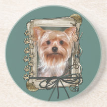 Fathers Day - Stone Paws - Yorkshire Terrier Drink Coaster
