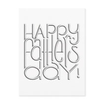 Fathers Day white Postcard