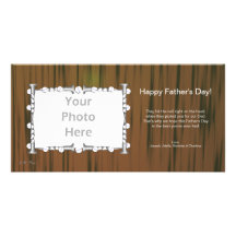 Father's Day Wood and Nails Photo Greeting Card