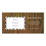 Father's Day Wood and Nails Photo Greeting Card