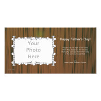 Father's Day Wood and Nails Photo Greeting Card