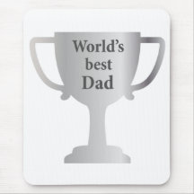 Fathers Day Worlds Best Dad Cup Mousepads