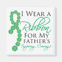 Father's Inspiring Courage - Liver Cancer Fridge Magnet
