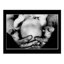 Father's Safe Protecting Hands Post Card
