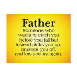 Father's Support Post Card