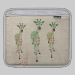 Fatigués vintages rougissent douille d'iPad de gir housses ipad