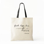 Fatih, Hope, Love Tote Bags