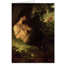 Faun and Nymph, 1868 Greeting Cards